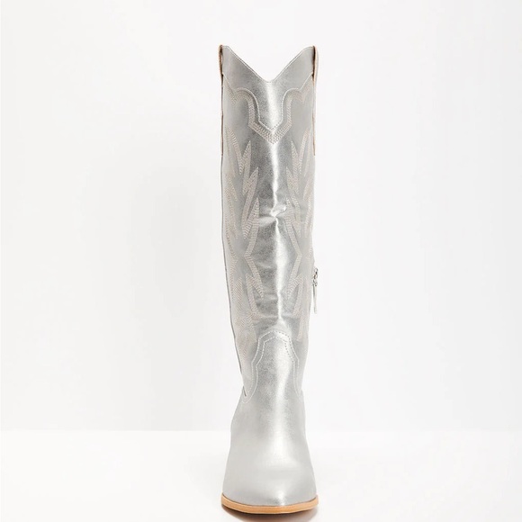 Silver Women's Cowboy Boots - Picture 6 of 7